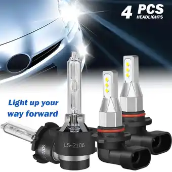 Walmart D4S HID Xenon Headlight Bulb Hi Lo Beam+9006 Fog Light for 2006-2009 Toyota Prius ,4pcs offer