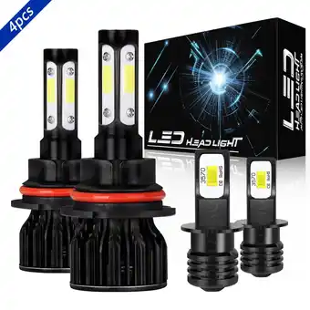 Walmart OBNDVU For Dodge Dakota 1991-1996 Headlight LED 9007 High&Low+H3 Fog Light 6000K White 4pcs offer