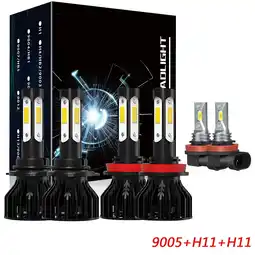 Walmart OBNDVU for Nissan Rogue 2008-2013 LED Headlight 9005 High+H11 Low+H11 Fog Light Bulbs Kit 6pcs offer