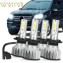Walmart H7 Headlights for 2007-2016 Mercedes-Benz GL450 H7 LED High/Low Beam 6000K Cool White offer