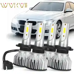 Walmart For BMW 320i 2013-2017 LED Front Headlight High Low Beam Bulbs Upgrade Kit 6000K White 4pcs offer