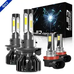 Walmart H13 High&Low Beam+H11 Fog Light for Suzuki XL-7 2007-2009 LED Headlight Bulbs 4pcs offer