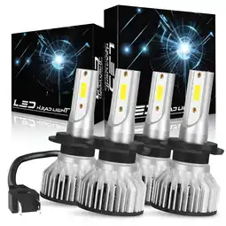 Walmart Fits Jaguar Super V8 2005-2008 LED Headlight Bulbs High Low Beam Set 4 LED Light Bulbs offer