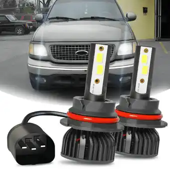 Walmart For Ford Expedition 1997 1998 1999 2000 2001 2002 LED Headlight Bulbs 9007 HB5 High and Low Beam 2pc offer