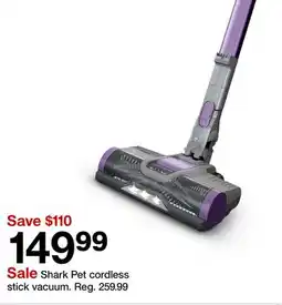 Target Shark Pet cordless stick vacuum offer