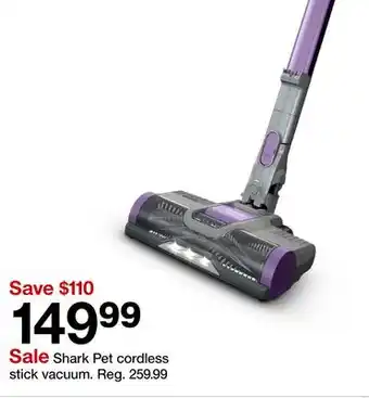 Target Shark Pet cordless stick vacuum offer