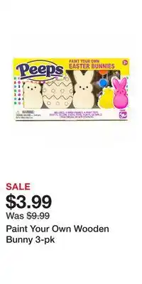 Kohl's Paint Your Own Wooden Bunny 3-pk offer