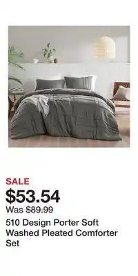Kohl's 510 Design Porter Soft Washed Pleated Comforter Set offer