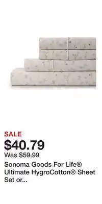 Kohl's Sonoma Goods For Life Ultimate HygroCotton Sheet Set or Pillowcase Set offer