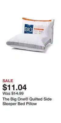 Kohl's The Big One Quilted Side Sleeper Bed Pillow offer