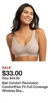 Kohl's Bali Comfort Revolution ComfortFlex Fit Full-Coverage Wireless Bra DF3484 offer