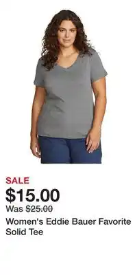 Kohl's Women's Eddie Bauer Favorite Solid Tee offer