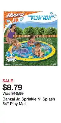Kohl's Banzai Jr. Sprinkle N' Splash 54'' Play Mat offer
