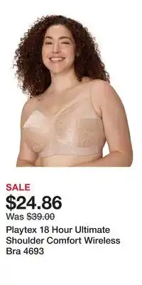 Kohl's Playtex 18 Hour Ultimate Shoulder Comfort Wireless Bra 4693 offer