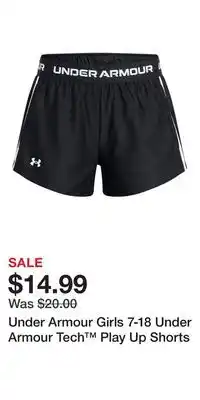 Kohl's Under Armour Girls 7-18 Under Armour Tech Play Up Shorts offer