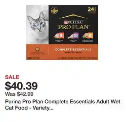Petsmart Purina Pro Plan Complete Essentials Adult Wet Cat Food - Variety Pack, 24 CT, 72 OZ offer