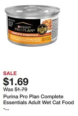 Petsmart Purina Pro Plan Complete Essentials Adult Wet Cat Food - Antioxidants, High-Protein, in Gravy, 3 Oz offer
