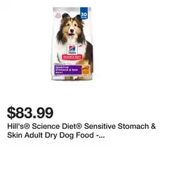 Petsmart Hill's Science Diet Sensitive Stomach & Skin Adult Dry Dog Food - Chicken & Barley offer