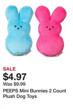 Petsmart PEEPS Mini Bunnies 2 Count Plush Dog Toys offer