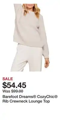 Nordstrom Barefoot Dreams CozyChic Rib Crewneck Lounge Top offer