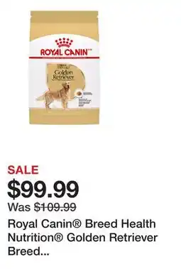 Petsmart Royal Canin Breed Health Nutrition Golden Retriever Breed Specific Adult Dog Dry Food - 30 lb offer