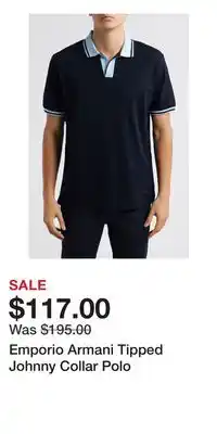 Nordstrom Emporio Armani Tipped Johnny Collar Polo offer