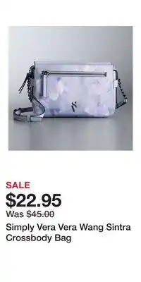 Kohl's Simply Vera Vera Wang Sintra Crossbody Bag offer