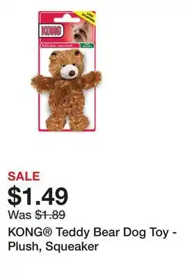 Petsmart KONG Teddy Bear Dog Toy - Plush, Squeaker offer