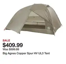 Dick's Sporting Goods Big Agnes Copper Spur HV UL3 Tent offer