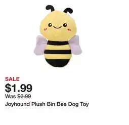 Petsmart Joyhound Plush Bin Bee Dog Toy offer
