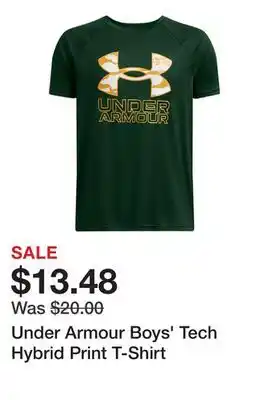 Dick's Sporting Goods Under Armour Boys' Tech Hybrid Print T-Shirt offer