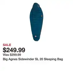 Dick's Sporting Goods Big Agnes Sidewinder SL 20 Sleeping Bag offer