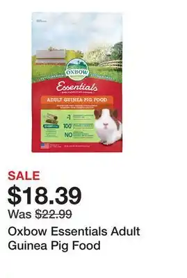Petsmart Oxbow Essentials Adult Guinea Pig Food offer