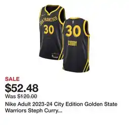 Dick's Sporting Goods Nike Adult 2023-24 City Edition Golden State Warriors Steph Curry #30 Jersey offer