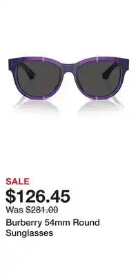 Nordstrom Burberry 54mm Round Sunglasses offer