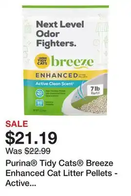Petsmart Purina Tidy Cats Breeze Enhanced Cat Litter Pellets - Active Clean Scent, Low Tracking offer
