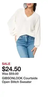 Nordstrom GIBSONLOOK Courtside Open Stitch Sweater offer