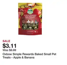 Petsmart Oxbow Simple Rewards Baked Small Pet Treats - Apple & Banana offer