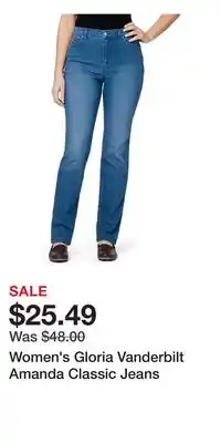 Kohl's Women's Gloria Vanderbilt Amanda Classic Jeans offer