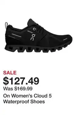 Dick's Sporting Goods On Women's Cloud 5 Waterproof Shoes offer