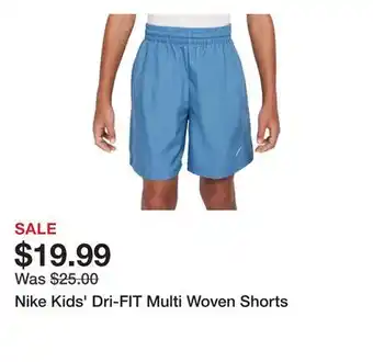 Dick's Sporting Goods Nike Kids' Dri-FIT Multi Woven Shorts offer