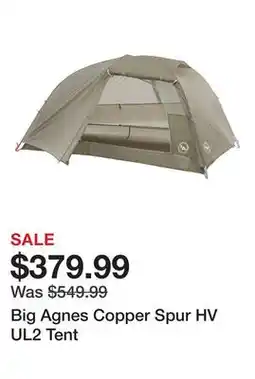 Dick's Sporting Goods Big Agnes Copper Spur HV UL2 Tent offer