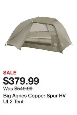 Dick's Sporting Goods Big Agnes Copper Spur HV UL2 Tent offer