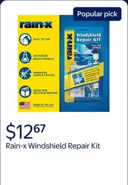 Walmart Rain-x Windshield Repair Kit, Saves Time and Money by Repairing Chips and Cracks - 600001 offer