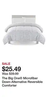 Kohl's The Big One Microfiber Down-Alternative Reversible Comforter offer