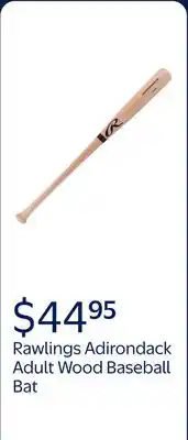 Walmart Rawlings Adirondack Adult Wood Baseball Bat offer