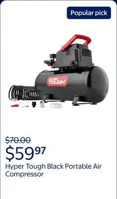 Walmart Hyper Tough Black 100 PSI Oil-free Portable Air Compressor offer