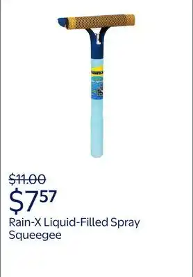 Walmart Rain-X Liquid-Filled Spray Squeegee for Glass & Window Cleaning, Blue, 1PK, 9425CDX offer