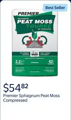 Walmart Premier Sphagnum Peat Moss Compressed offer