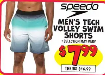 Ollie's MEN'S TECH VOLLEY SWIM SHORTS offer